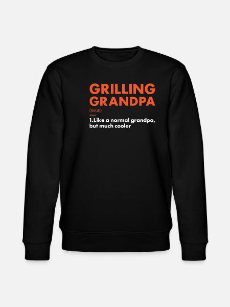 Griller Grandpa Definition Grilling - Stanley/Stella CHANGER Unisex Organic Sweatshirt - black