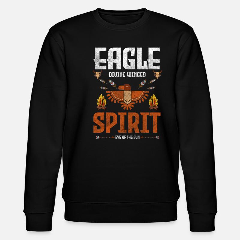 Coiffe en plumes aborigènes - Sweat bio CHANGER Stanley/Stella Unisexe - noir