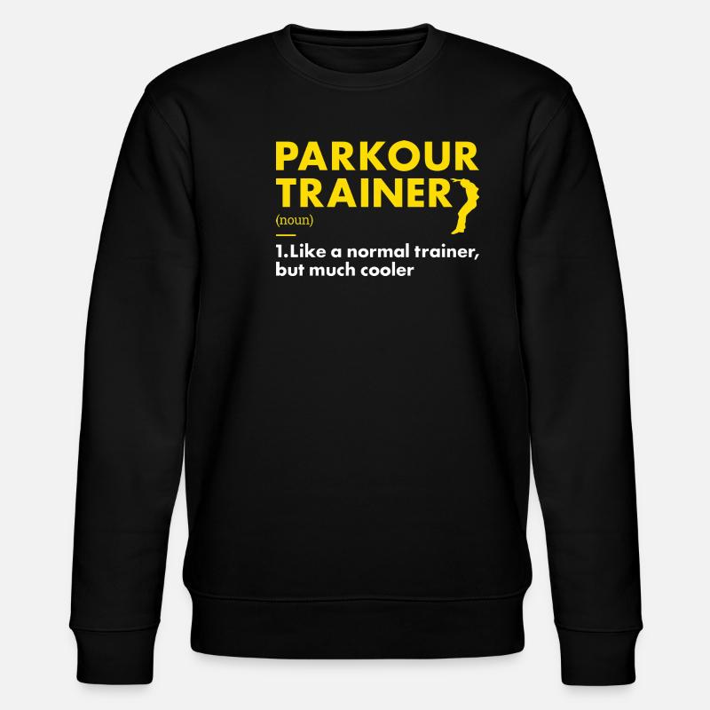 Traceur Trainer Definition Parkour - Stanley/Stella Unisex Bio-Sweatshirt CHANGER  - Schwarz