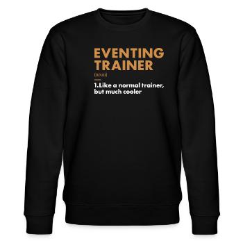 Rider Trainer Definition Eventing - Stanley/Stella Unisex Bio-Sweatshirt CHANGER  - Schwarz - Vorne - Nik (191cm) & Marisol (170cm)