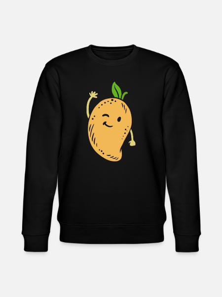 Mango Obst Kawaii - Stanley/Stella Unisex Bio-Sweatshirt CHANGER  - Schwarz
