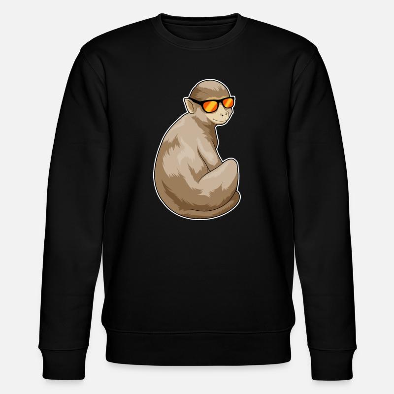 Monkey Sunglasses - Stanley/Stella CHANGER Unisex Organic Sweatshirt - black