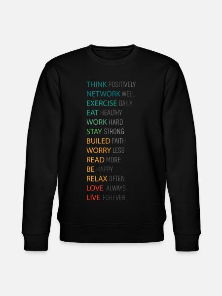 THINK POSITIVE - Stanley/Stella CHANGER Unisex Organic Sweatshirt - black