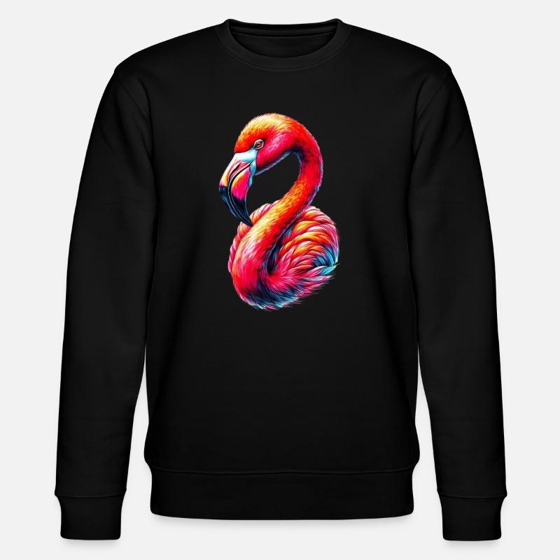 Flamingo - Stanley/Stella Unisex Bio-Sweatshirt CHANGER  - Schwarz