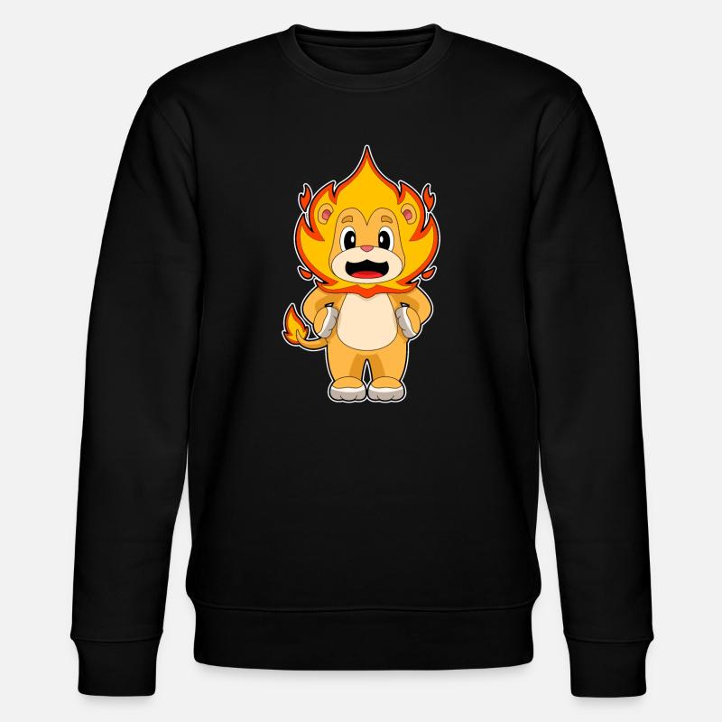 Löwe Flamme - Stanley/Stella Unisex Bio-Sweatshirt CHANGER  - Schwarz