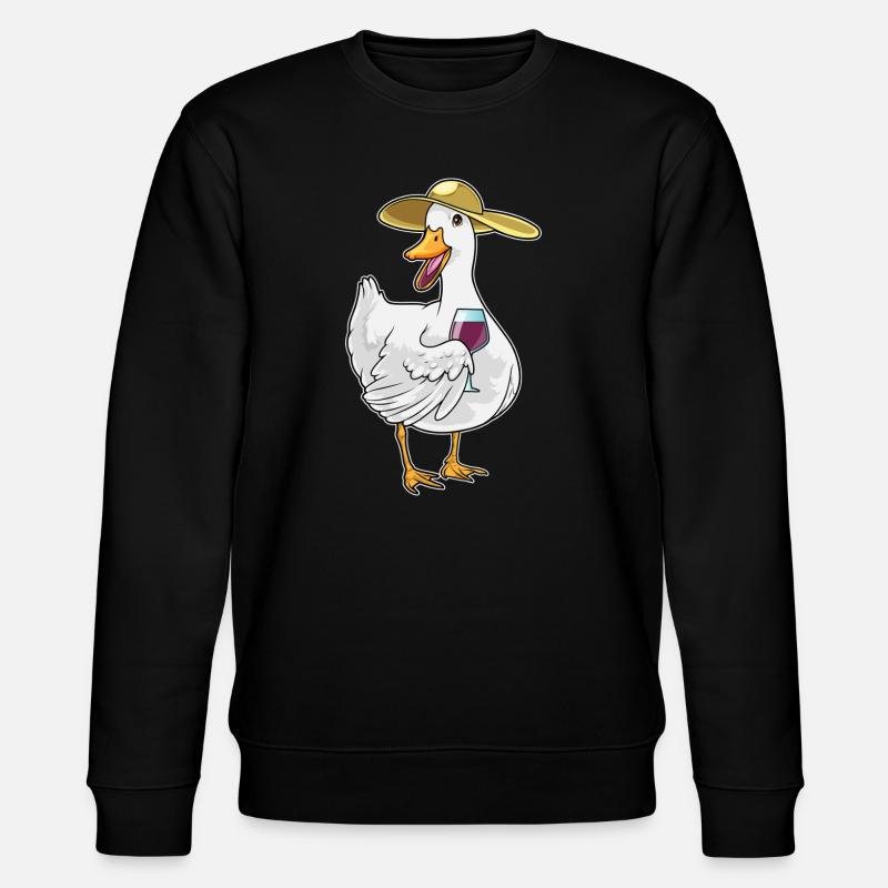 Duck red wine - Stanley/Stella CHANGER Unisex Organic Sweatshirt - black