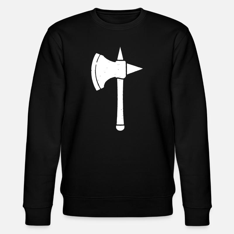 Wikinger Axt Krieger Waffe Mittelalter - Stanley/Stella Unisex Bio-Sweatshirt CHANGER  - Schwarz