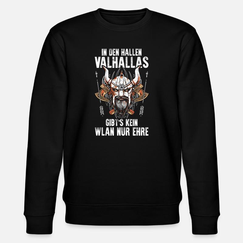 Mittelalter Schildwall Mittelaltermarkt Wikinger - Stanley/Stella Unisex Bio-Sweatshirt CHANGER  - Schwarz