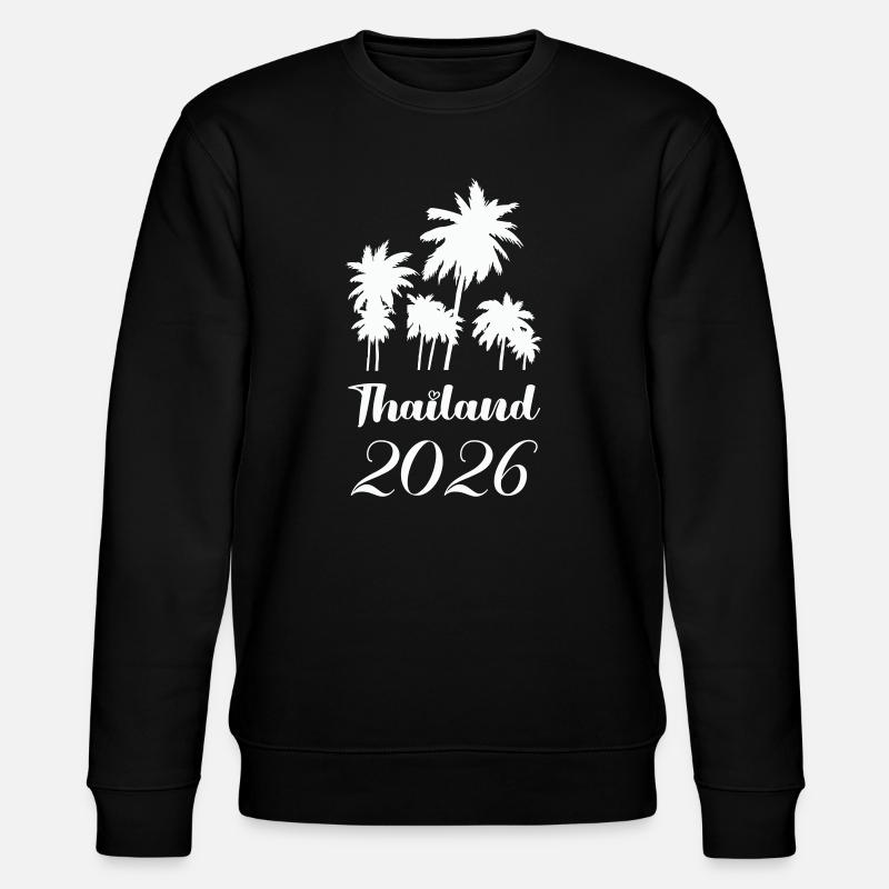 Thailand 2026 Palm Trees Design - Stanley/Stella CHANGER Unisex Organic Sweatshirt - black
