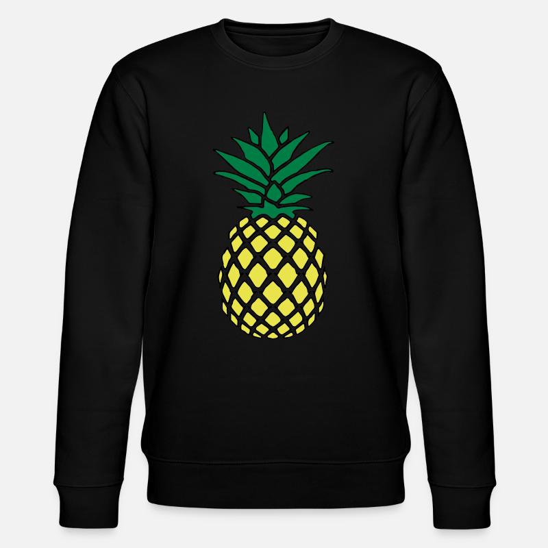 flippige Ananas - Stanley/Stella Unisex Bio-Sweatshirt CHANGER  - Schwarz