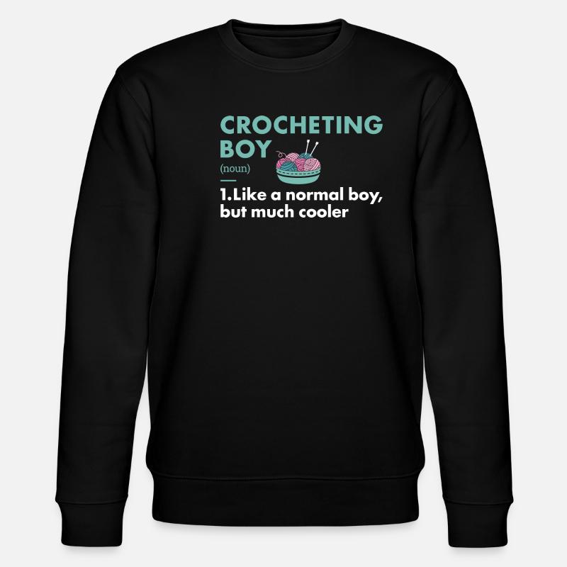 Crochet Garçon Définition Crochet - Sweat bio CHANGER Stanley/Stella Unisexe - noir