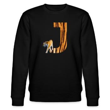 tiger j - Stanley/Stella Unisex Bio-Sweatshirt CHANGER  - Schwarz - Vorne - Nik (191cm) & Marisol (170cm)