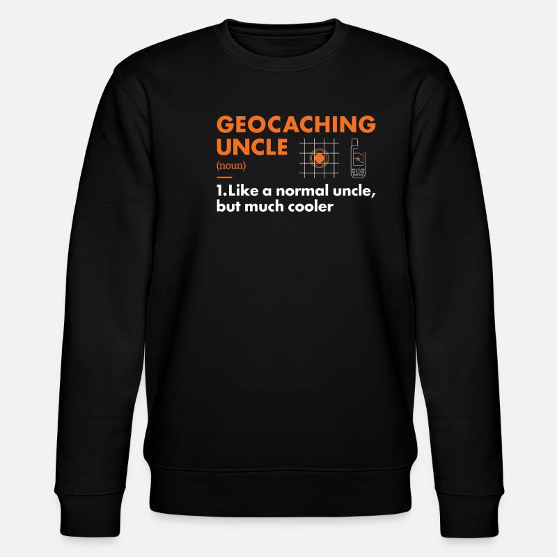 Geocacher Uncle Definition Geocaching - Stanley/Stella Unisex Bio-Sweatshirt CHANGER  - Schwarz