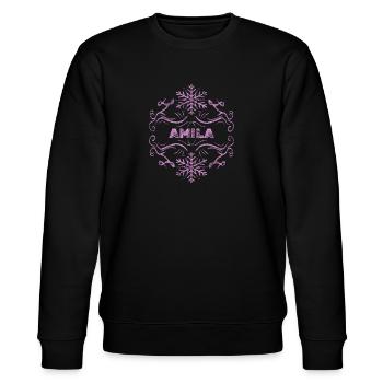 Amila als Ehefrau - Stanley/Stella Unisex Bio-Sweatshirt CHANGER  - Schwarz - Vorne - Nik (191cm) & Marisol (170cm)