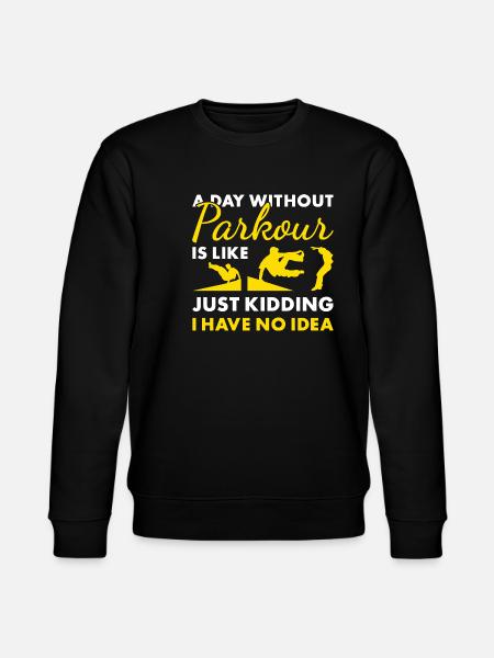 Traceur A Day Without Parkour - Stanley/Stella CHANGER Unisex Organic Sweatshirt - black