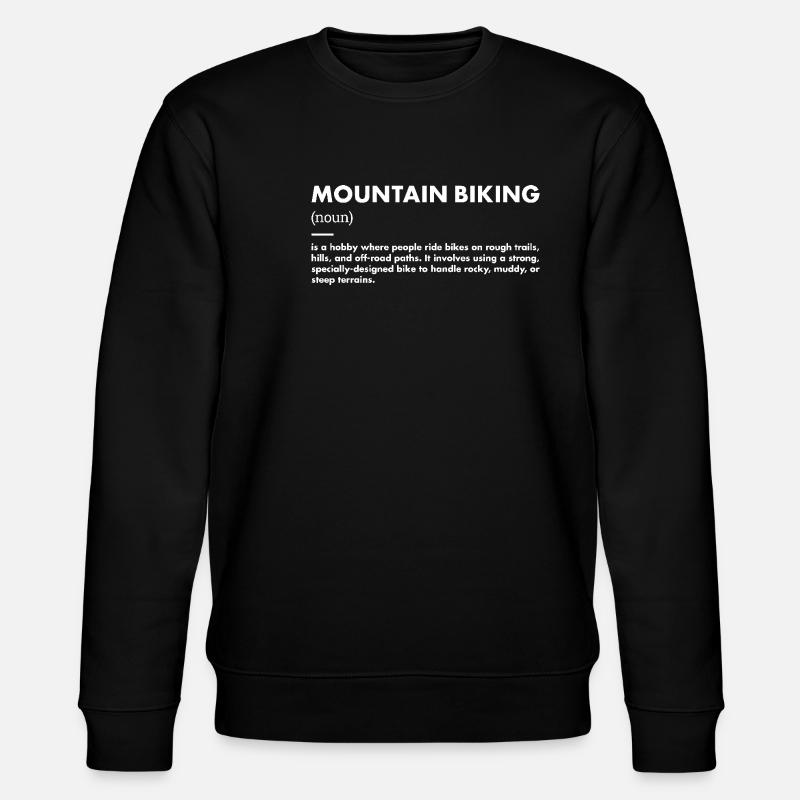 Biker Definition Mountain Biking - Stanley/Stella CHANGER Unisex Organic Sweatshirt - black