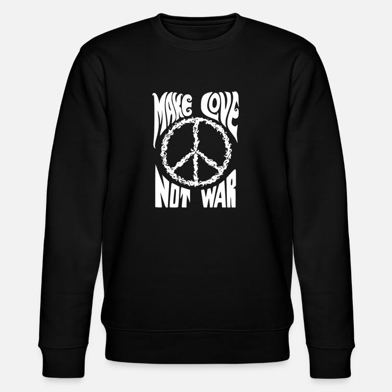 make love not war - Stanley/Stella Unisex Bio-Sweatshirt CHANGER  - Schwarz