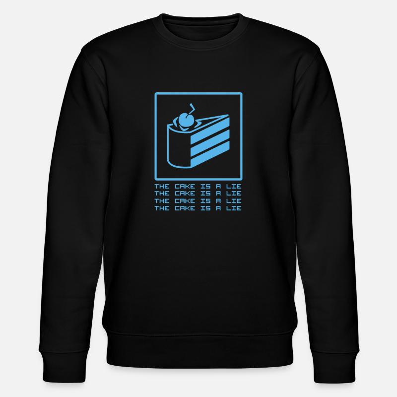 THE CAKE IS A LIE - Stanley/Stella Unisex Bio-Sweatshirt CHANGER - Schwarz