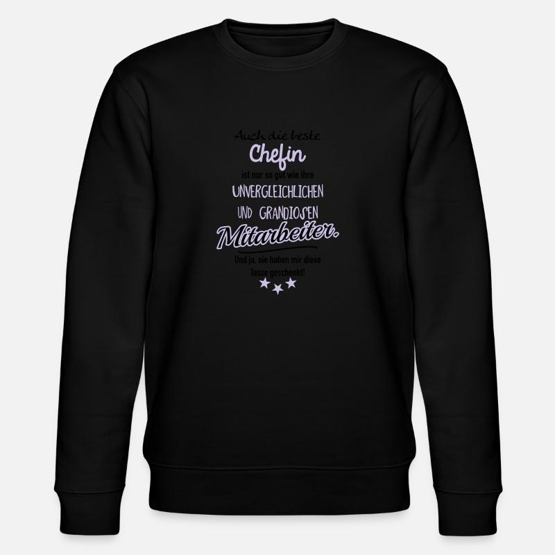 Beste Chefin Tasse - Stanley/Stella Unisex Bio-Sweatshirt CHANGER  - Schwarz
