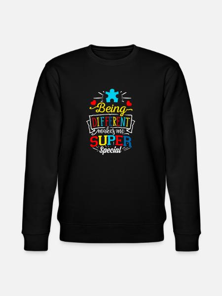 Autism Autist ADHD Autism Asperger Gift - Stanley/Stella CHANGER Unisex Organic Sweatshirt - black