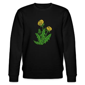 löwenzahn löwe pusteblume butterblume dandy lion - Stanley/Stella Unisex Bio-Sweatshirt CHANGER  - Schwarz - Vorne - Nik (191cm) & Marisol (170cm)
