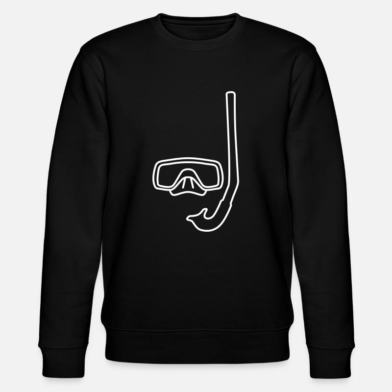 Taucherbrille mit Schnorchel - Stanley/Stella Unisex Bio-Sweatshirt CHANGER  - Schwarz