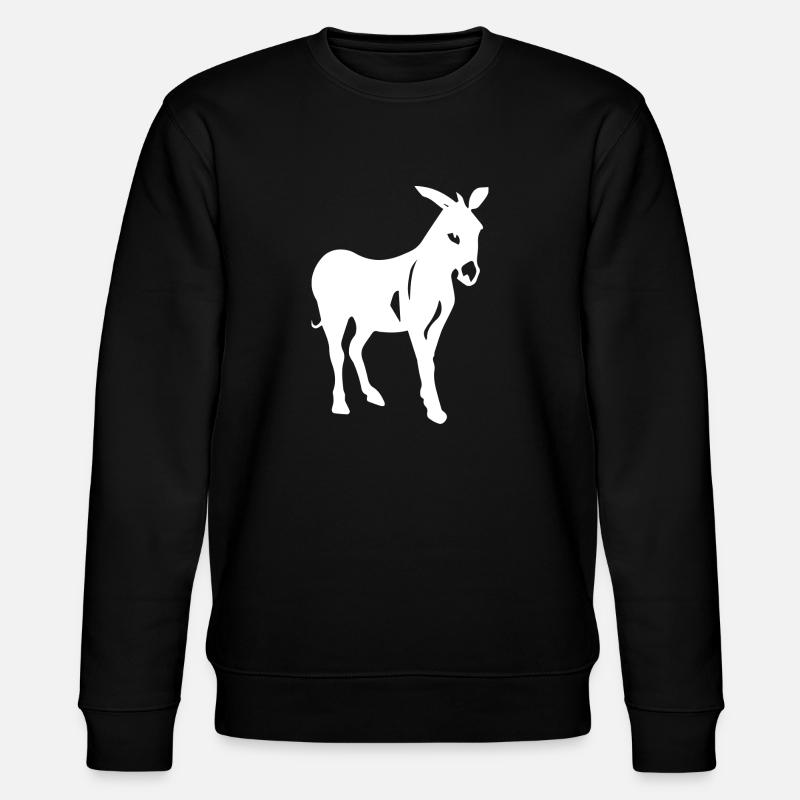 Donkey Esel - Stanley/Stella Unisex Bio-Sweatshirt CHANGER  - Schwarz