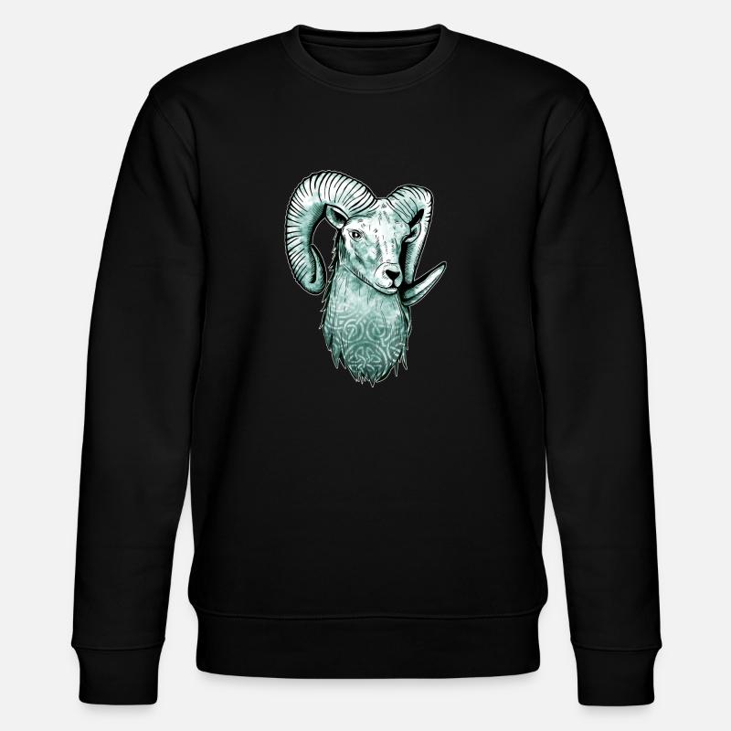 Widder Keltisch - Stanley/Stella Unisex Bio-Sweatshirt CHANGER  - Schwarz
