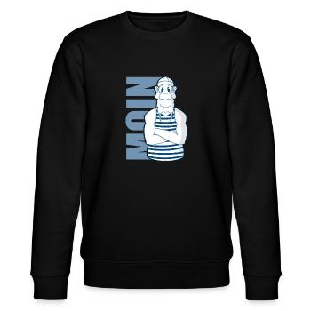 Moin Seemann - Stanley/Stella Unisex Bio-Sweatshirt CHANGER  - Schwarz - Vorne - Nik (191cm) & Marisol (170cm)