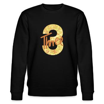 Zahl / 3 / Drei / Geburtstag / Dritter / Nummer - Stanley/Stella Unisex Bio-Sweatshirt CHANGER  - Schwarz - Vorne - Nik (191cm) & Marisol (170cm)
