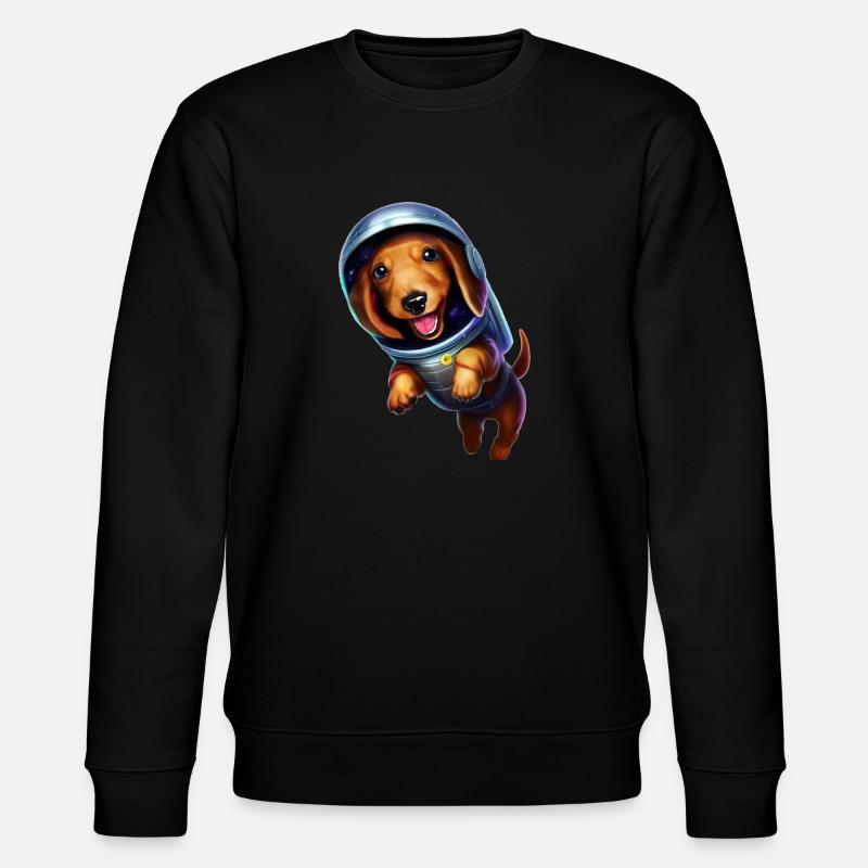 Dachshund in space - Stanley/Stella Unisex Bio-Sweatshirt CHANGER  - Schwarz
