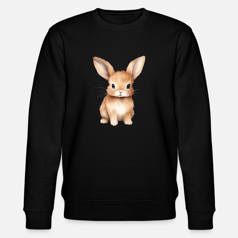 Süßer Hase - Stanley/Stella Unisex Bio-Sweatshirt CHANGER  - Schwarz