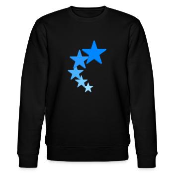 Sterne Logo - Stanley/Stella Unisex Bio-Sweatshirt CHANGER  - Schwarz - Vorne - Nik (191cm) & Marisol (170cm)