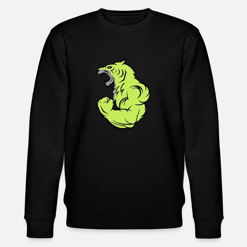 Tigre fort 02 - Sweat bio CHANGER Stanley/Stella Unisexe - noir