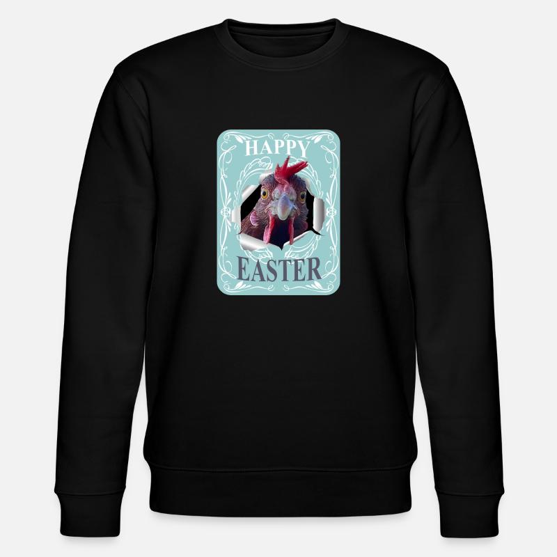 Happy Easter - Stanley/Stella Unisex Bio-Sweatshirt CHANGER  - Schwarz