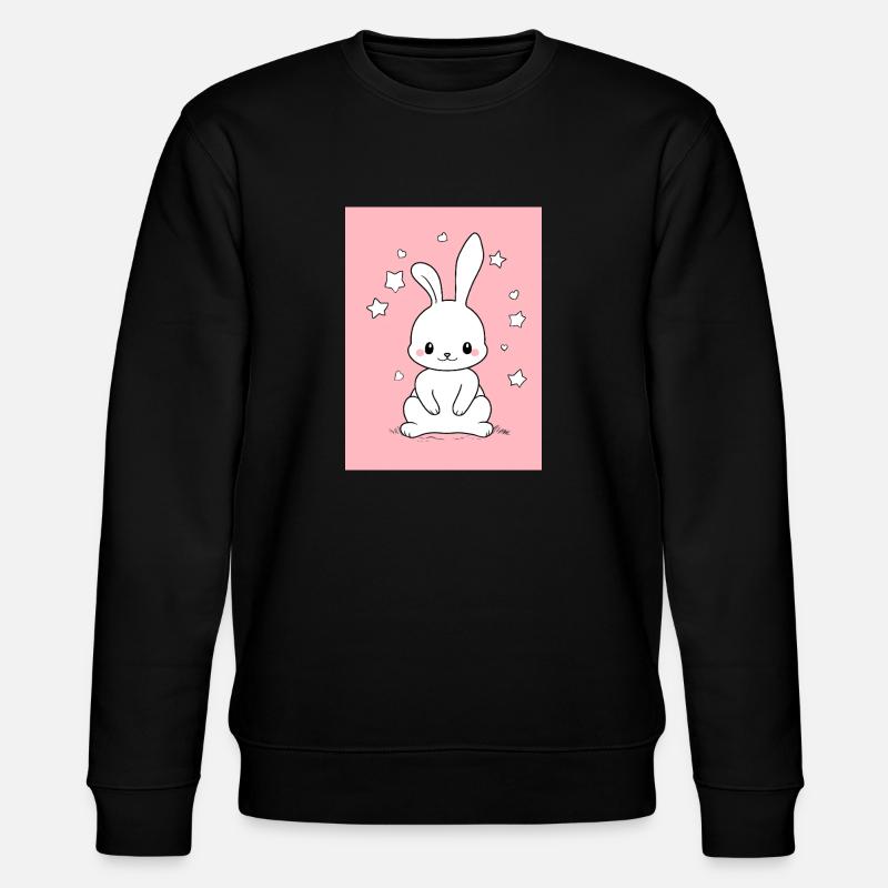 Le petit lapin Whit - Sweat bio CHANGER Stanley/Stella Unisexe - noir