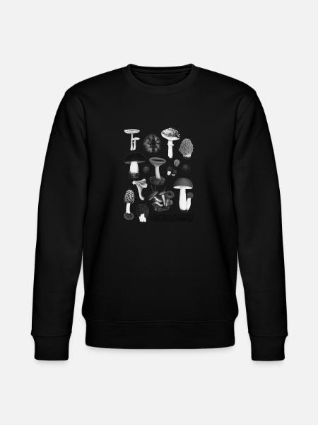 Forest Gems – Botanische Wildpilz-Komposition - Stanley/Stella Unisex Bio-Sweatshirt CHANGER - Schwarz