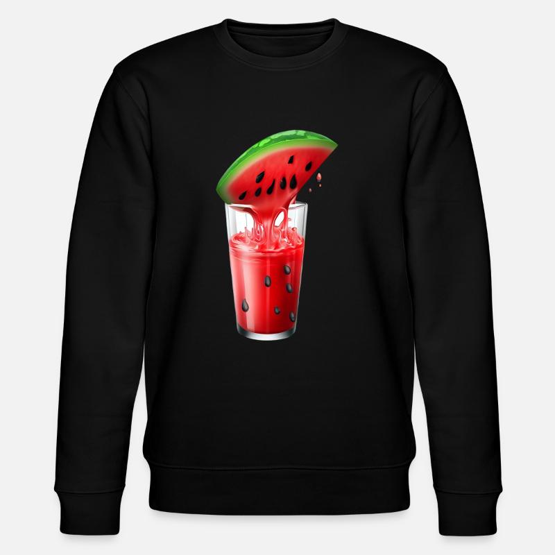 Saftige Wassermelone im Glas - Stanley/Stella Unisex Bio-Sweatshirt CHANGER  - Schwarz