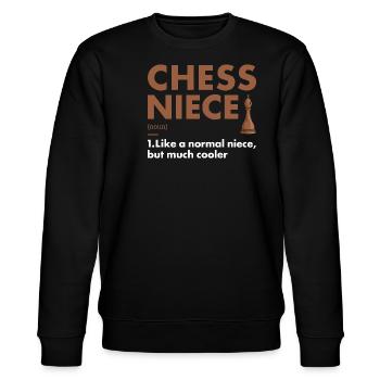 Chess Player Niece Definition Chess - Stanley/Stella Unisex Bio-Sweatshirt CHANGER  - Schwarz - Vorne - Nik (191cm) & Marisol (170cm)