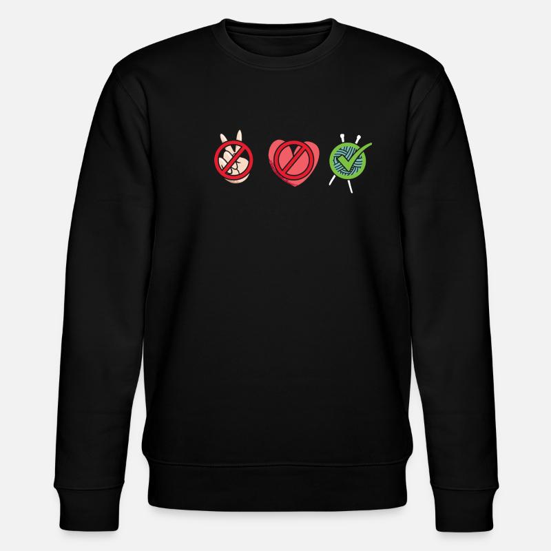 Crocheteur Peace Love Crocheting - Sweat bio CHANGER Stanley/Stella Unisexe - noir