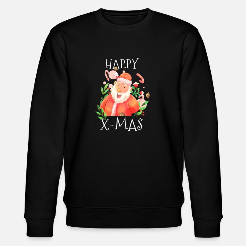 Happy Xmas - Stanley/Stella Unisex Bio-Sweatshirt CHANGER  - Schwarz