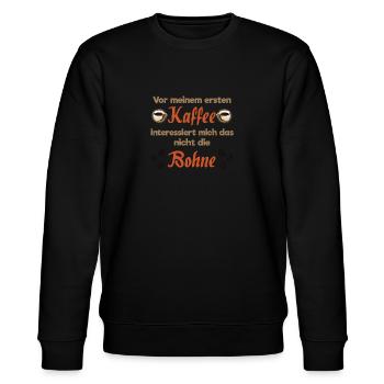 Kaffee Bohne - Stanley/Stella Unisex Bio-Sweatshirt CHANGER  - Schwarz - Vorne - Nik (191cm) & Marisol (170cm)