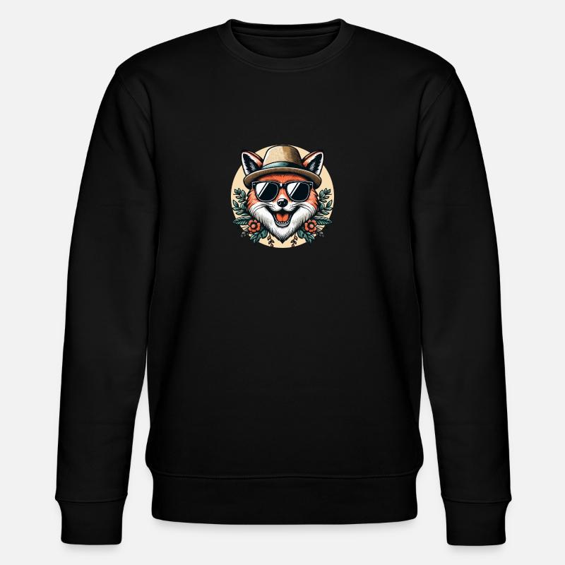 Stylish fox - Stanley/Stella CHANGER Unisex Organic Sweatshirt - black