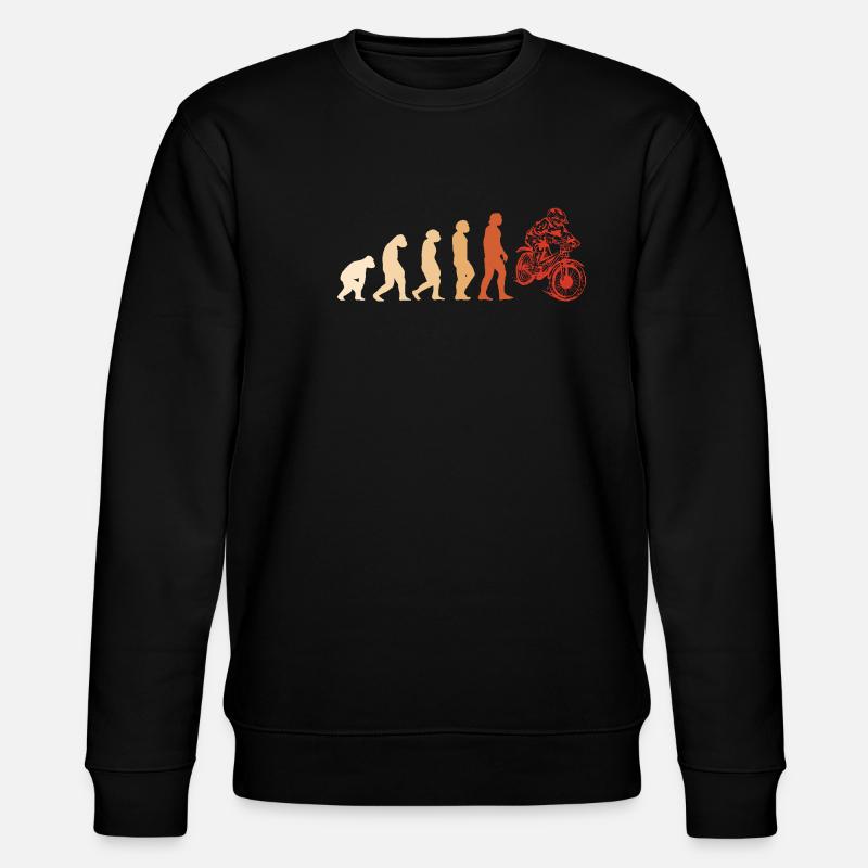 Biker Evolution Mountain Biking - Stanley/Stella CHANGER Unisex Organic Sweatshirt - black