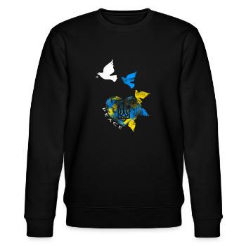 Ukraine - Stanley/Stella Unisex Bio-Sweatshirt CHANGER  - Schwarz - Vorne - Nik (191cm) & Marisol (170cm)