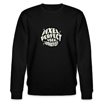 Pixel Perfect UI/UX User Experience UX Designer - Stanley/Stella CHANGER Unisex Organic Sweatshirt - black - Front - Nik (191cm) & Marisol (170cm)