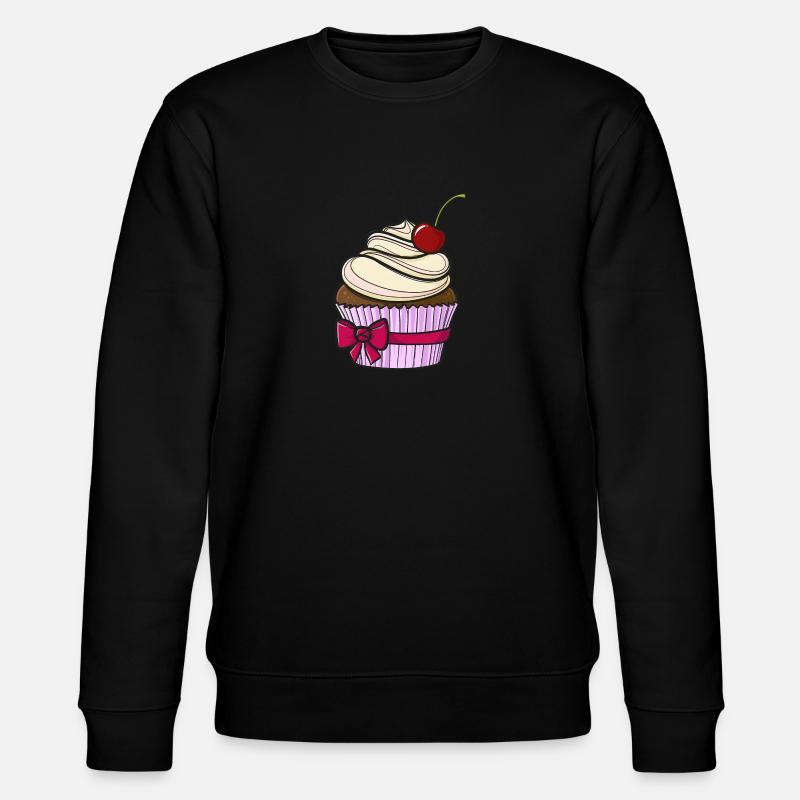 Sweet comic Cupcake - Stanley/Stella Unisex Bio-Sweatshirt CHANGER  - Schwarz