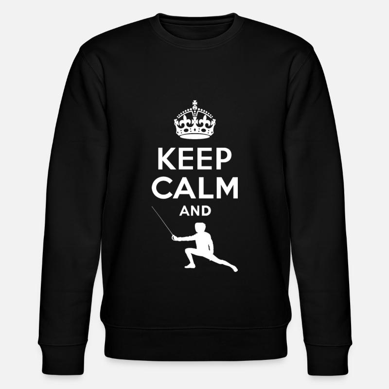 Keep Calm - Fechten 2 - Sweat bio CHANGER Stanley/Stella Unisexe - noir