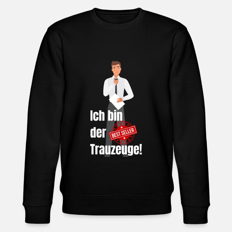 Ich bin der Trauzeuge - Stanley/Stella Unisex Bio-Sweatshirt CHANGER - Schwarz