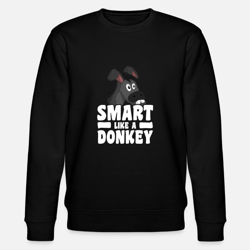 Smart like a donkey - Stanley/Stella CHANGER Unisex Organic Sweatshirt - black